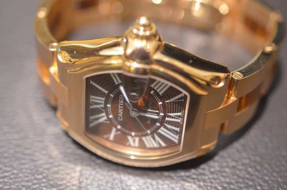 Cartier Roadster XL Watch In Gold & Walnut #250 of 250 at Highglow